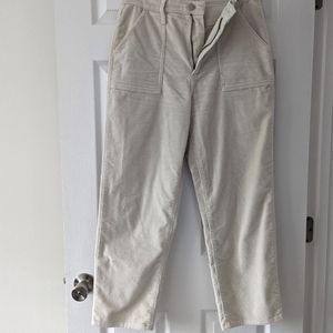 Cream Corduroy Women's Pants